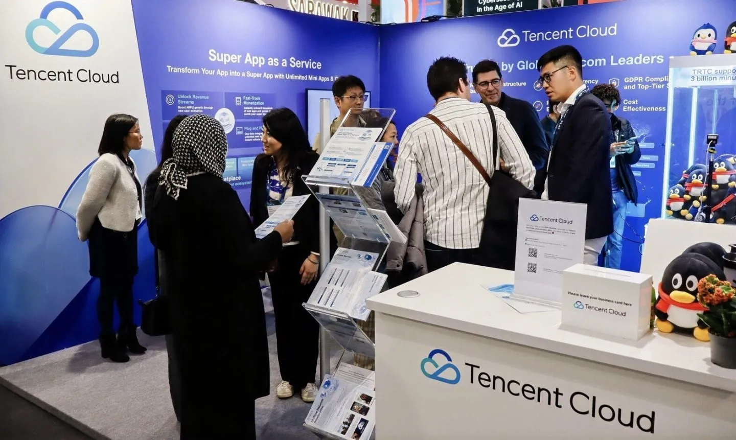 Tencent Cloud Unveils Super App Solution at MWC 2025 to Transform Digital Ecosystems Tencent Cloud logo with focus on Super App as a Service and digital ecosystem